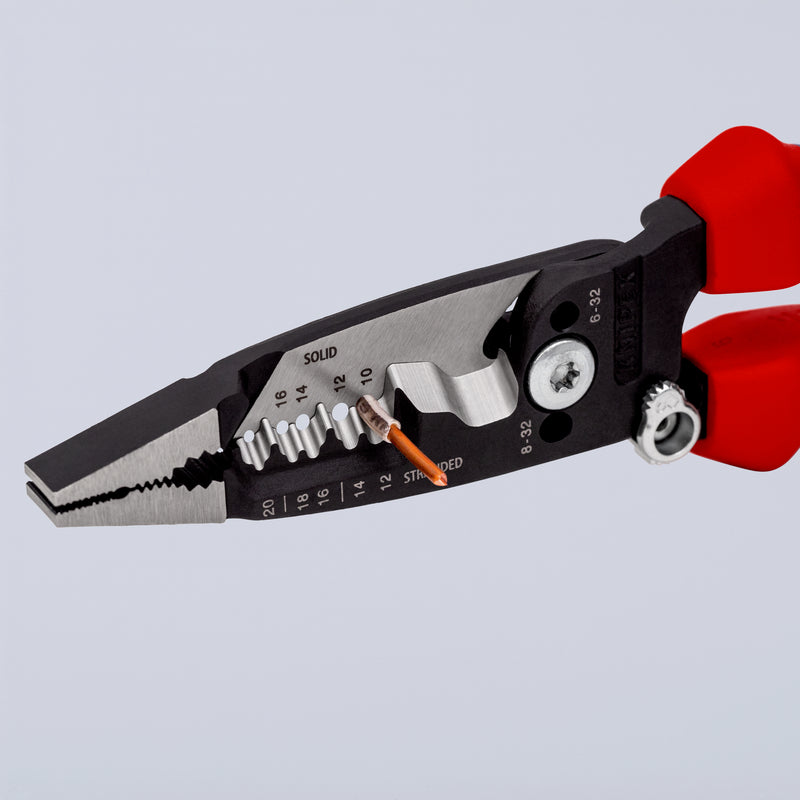 13 72 8 | "American Style" Multi-Function Wire Stripping Pliers | Multi-Component Handle | Black Atramentized - 200mm