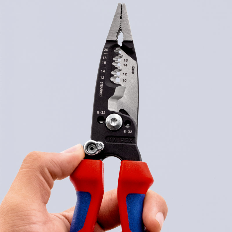 13 72 8 | "American Style" Multi-Function Wire Stripping Pliers | Multi-Component Handle | Black Atramentized - 200mm