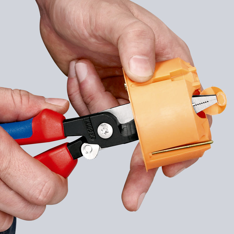 13 92 200 | Electrical Installation Pliers w/ Locking Lever | Multi-Component Handle | Black Atramentized - 200mm