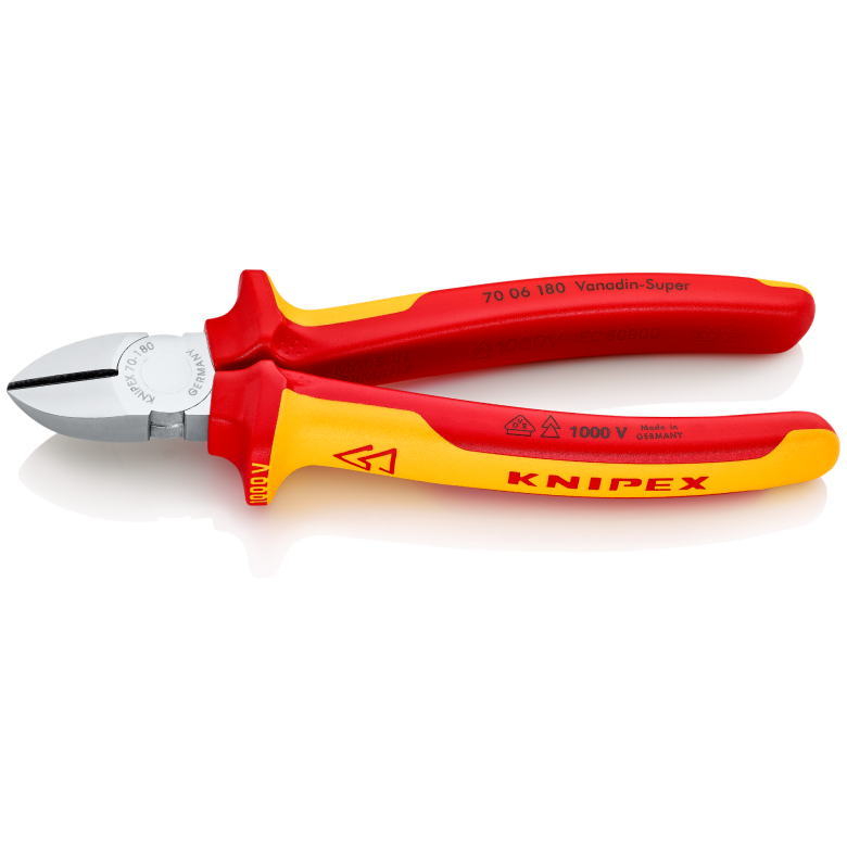 70 06 Series | VDE Diagonal Cutter | Multi-Component Handle | Chrome Plated - (Various Sizes)