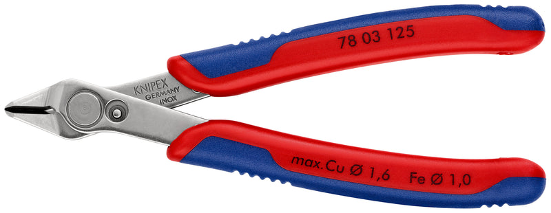 78 03 125 | Electronics Super Knips® | Multi-Component Handle | Polished Head / INOX Steel - 125mm