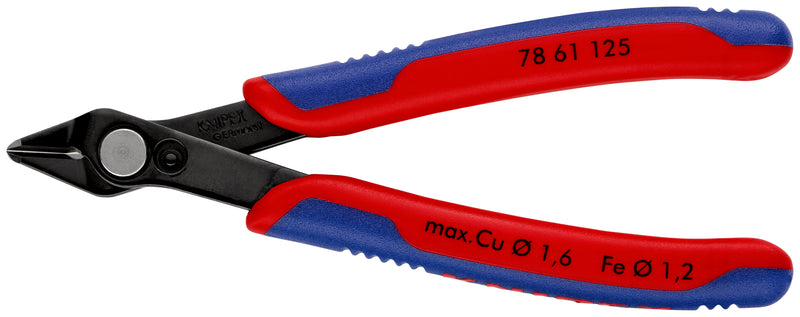 78 61 125 | Electronics Super Knips® | Multi-Component Handle | Burnished Head / Tool Steel - 125mm