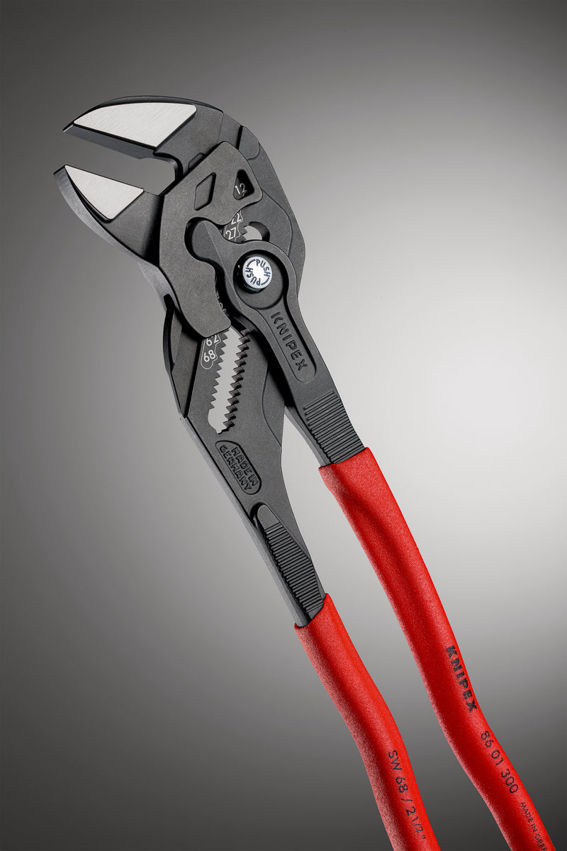 86 01 300 | Pliers Wrench - Dual Use Tool | Coated Handle | Black Atramentized - 300mm