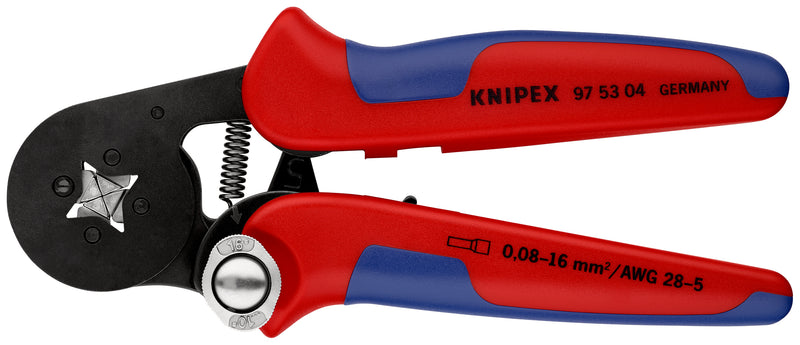 97 53 04 | Self-Adjusting Crimping Pliers (Square Crimp) | Multi-Component Handle | Burnished Head - 180mm