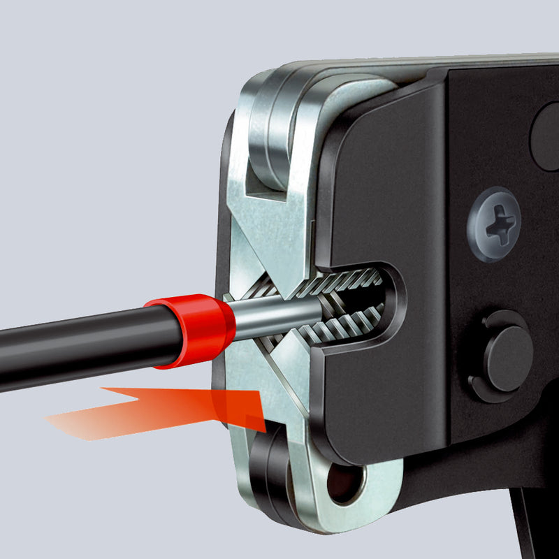97 53 09 | Self-Adjusting Front-Loading Crimping Pliers (Square Crimp) | Multi-Component Handle | Burnished Head - 190mm