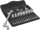 Wera 8100 Zyklop Metal Ratchet Socket (Switch-Lever) Set + Tool Pouch (Various Styles + Drives)