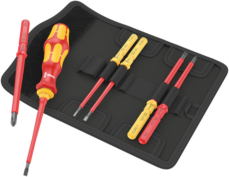 Wera | 05006600001 | Kraftform Kompakt VDE | Interchangeable Tool Finder Screwdriver Set 7pc