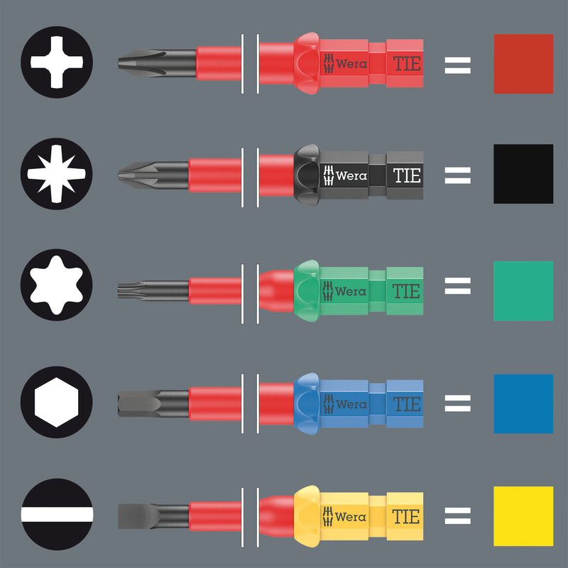 Wera | Kraftform Kompakt VDE  | Interchangeable Extra-Slim Torque (1.2-3.0Nm) "Tool Finder" Screwdriver Set 16pc