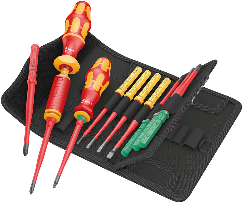 Wera | Kraftform Kompakt VDE  | Interchangeable Extra-Slim Torque (1.2-3.0Nm) "Tool Finder" Screwdriver Set 16pc