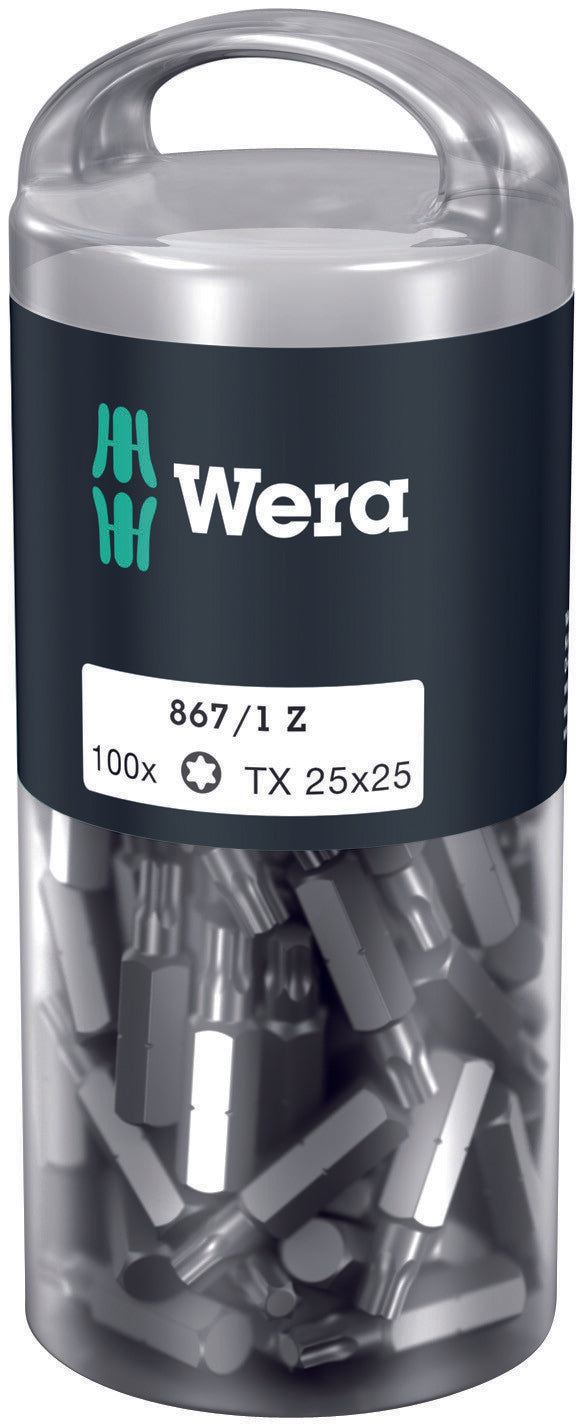 Wera 05072449001 | 867/1 Torx Screwdriver Bit TX25 x 25mm - (Pack of 100)