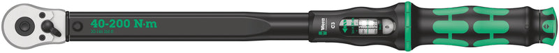 Wera | 05075622001 | Click-Torque C3 | 1/2in Reversible Ratchet Torque Wrench | 40-200Nm