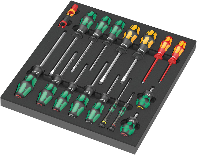 Wera | 9710 Foam Insert | Kraftform Screwdriver Set 18pc