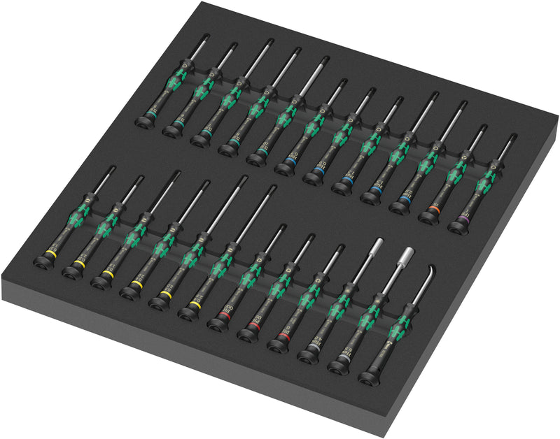 Wera 05150106001 | 9715 Foam Insert | Kraftform Micro Screwdriver Set 1, 24pcs