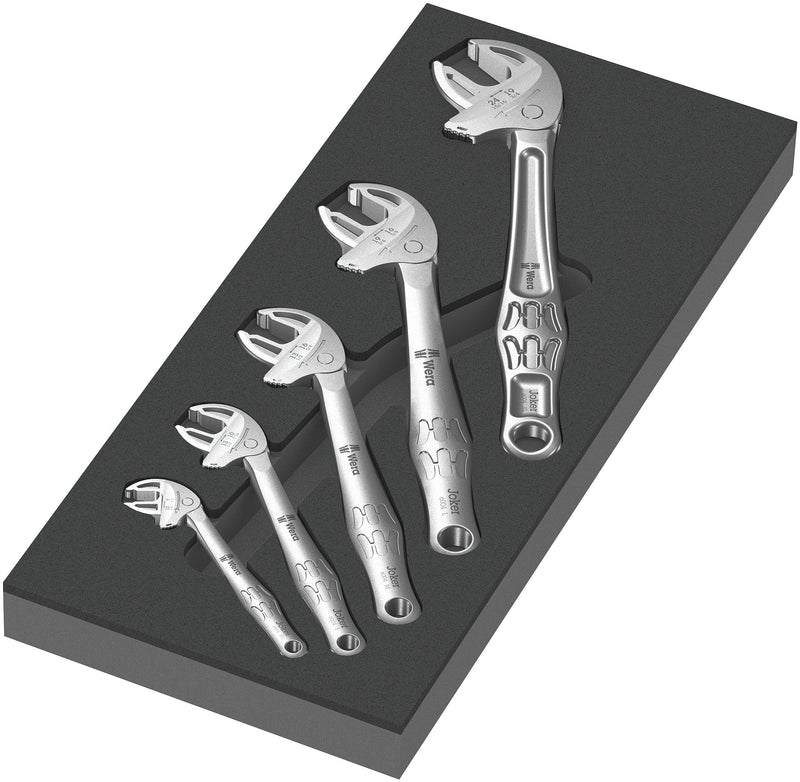 Wera | 05150122001 | 9732 Foam Insert | 6004 Joker Self-Setting Spanner Set 5pc