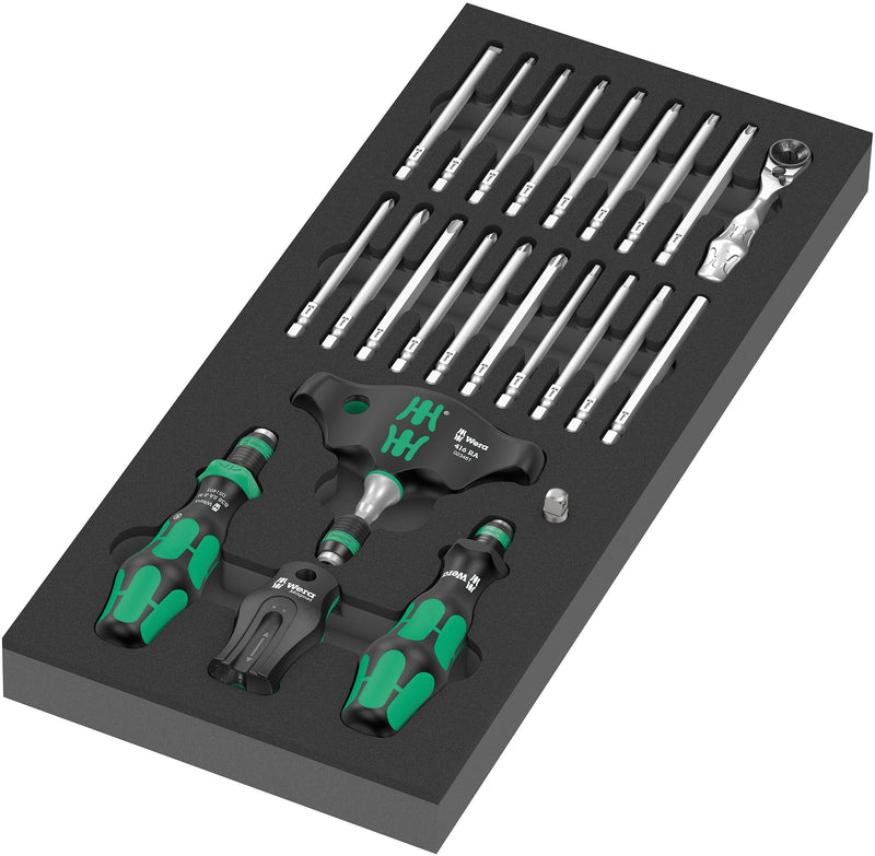 Wera | 05150152001 | 9752 Foam Insert | Kraftform T-Handle Ratchet Bit Set 24pc