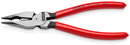 Knipex | 08 21 185 | Needle-Nose Combination Plier | Plastic Coated Handle | Black Atramentized - 185mm