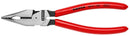 Knipex | 08 21 185 | Needle-Nose Combination Plier | Plastic Coated Handle | Black Atramentized - 185mm
