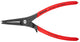 Knipex | 49 31 A3 | Precision External Circlip Pliers onShafts W/ overexpansion Guard | Non-Slip Plastic coated Handle | Grey Atramentized - 225mm