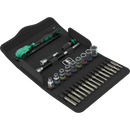Wera | 05005542001 | 8100 SA15 | Zyklop (1/4in Drive) Comfort Ratchet Socket Set - 28pc