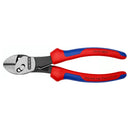 Knipex | 73 72 180 F | TwinForce® High-Leverage Diagonal Cutter W/ Opening Spring | Multi-Component Handle | Black Atramentized - 180mm