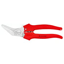 Knipex | 95 05 185 | Combination Shears Angled Shape | Plastic Coated Handle- 185mm