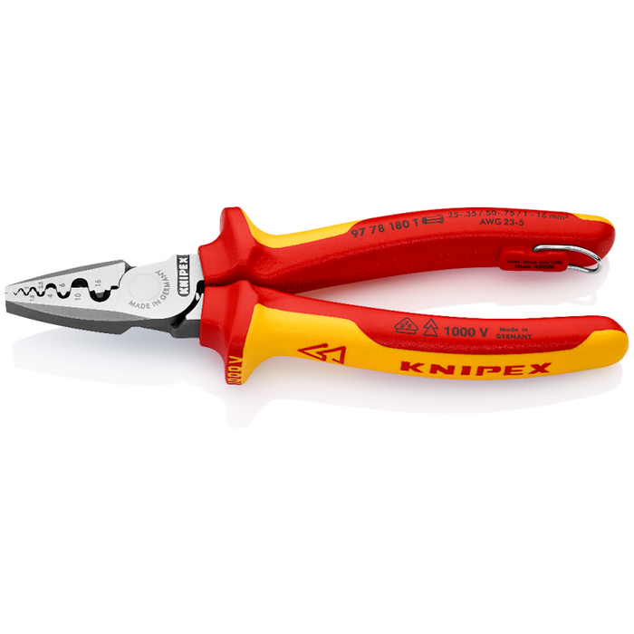 97 78 180 | VDE Crimping Pliers for Wire Ferrules | Multi-Component Ha