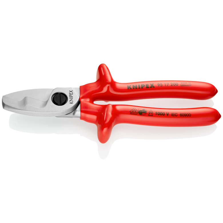 95 17 200 | VDE Cable Shears | Dipped Insulation Handle - 200mm