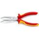 26 26 200 | VDE Snipe Nose Side-Cutting (Stork Beak) Bent Pliers | Multi-Component Handle | Chrome Plated - 200mm