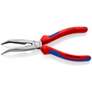 26 22 200 | Snipe Nose Side-Cutting (Stork Beak) Bent Pliers | Multi-Component Handle | Black Atramentized - 200mm