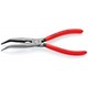 26 21 200 | Snipe Nose Side-Cutting (Stork Beak) Bent Pliers | Coated Handle | Black Atramentized - 200mm