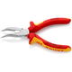 25 26 160 | VDE Snipe Nose Side-Cutting (Radio) Bent Pliers | Multi-Component Handle | Chrome Plated - 160mm