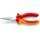 25 06 160 | VDE Snipe Nose Side-Cutting (Radio) Pliers | Multi-Component Handle | Chrome Plated - 160mm