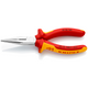 25 06 160 | VDE Snipe Nose Side-Cutting (Radio) Pliers | Multi-Component Handle | Chrome Plated - 160mm