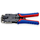 97 51 12 | Crimping Pliers for RJ10 / RJ11 / RJ12 + RJ45 Western Plugs | Multi-Component Handle - 200mm