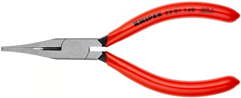 Knipex 23 01 140 | Flat Nose Precision Mechanics Pliers | Plastic Coated