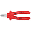 Knipex | 70 07 180 | VDE Diagonal Cutter | Dipped Insulation Handle | Chrome Plated - 180mm