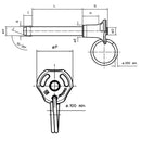 Halder | 4210 | Single-Acting Ball-Lock Pins w/ Button Handle | Comply to NAS / MS17984 | 5/16" - (Various Lengths)