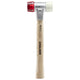 Halder | BASEPLEX Soft-Face Mallet | Nylon / Cellulose Acetate Ends | Wooden Handle - (Various Sizes)