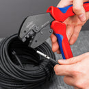 Knipex | 97 33 03 | MultiCrimp Lever Action Photovoltaic Crimping Pliers w/ Profile Magazine