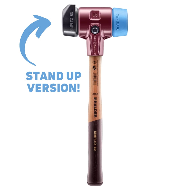 Halder | SIMPLEX Soft-Face Mallet | Cast Steel Housing + Wooden Handle - (Various Inserts + Sizes)