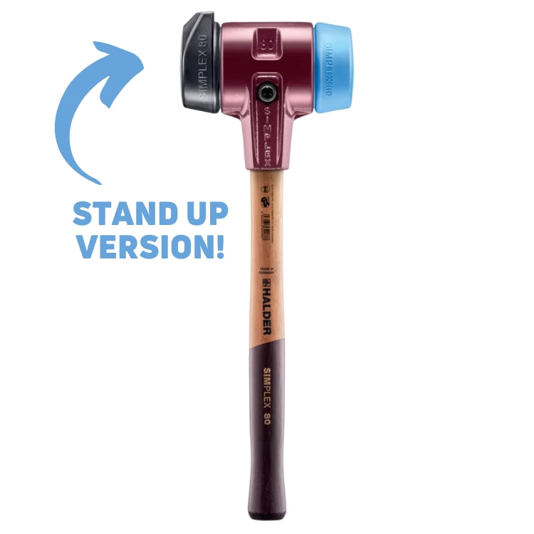 Halder | SIMPLEX Soft-Face Mallet | Cast Steel Housing + Wooden Handle - (Various Inserts + Sizes)