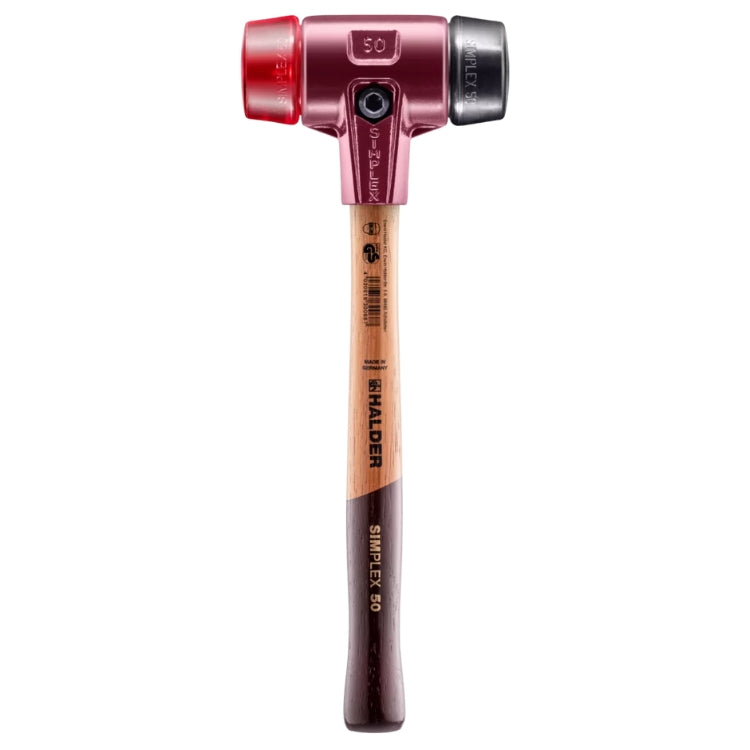 Halder | SIMPLEX Soft-Face Mallet | Cast Steel Housing + Wooden Handle - (Various Inserts + Sizes)