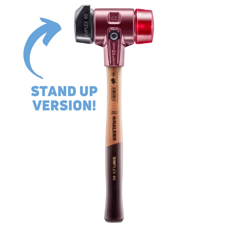 Halder | SIMPLEX Soft-Face Mallet | Cast Steel Housing + Wooden Handle - (Various Inserts + Sizes)