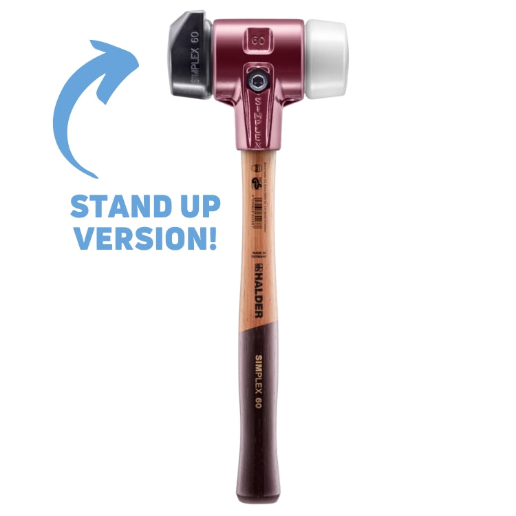 Halder | SIMPLEX Soft-Face Mallet | Cast Steel Housing + Wooden Handle - (Various Inserts + Sizes)