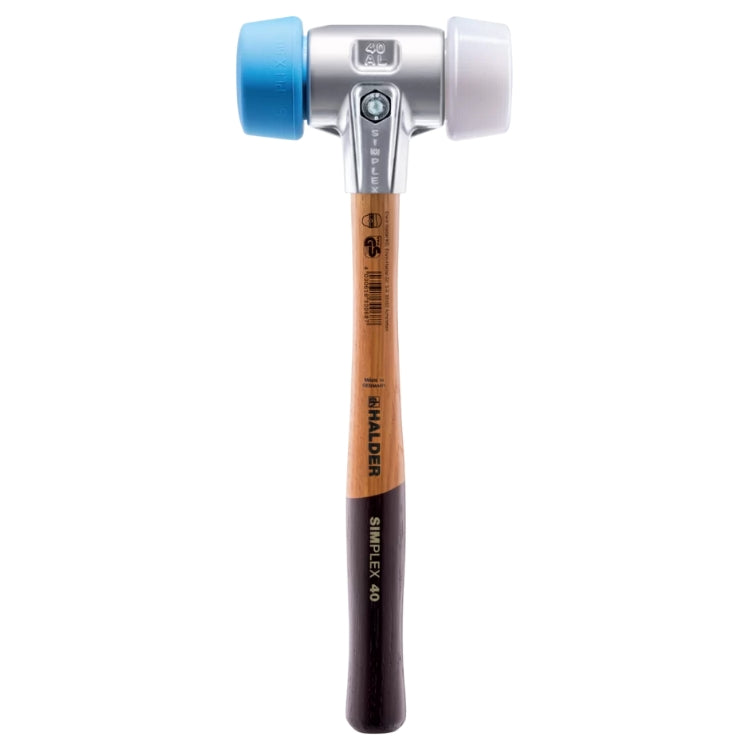 Halder | SIMPLEX Soft-Face Mallet | Aluminium Housing + Wooden Handle - (Various Sizes)