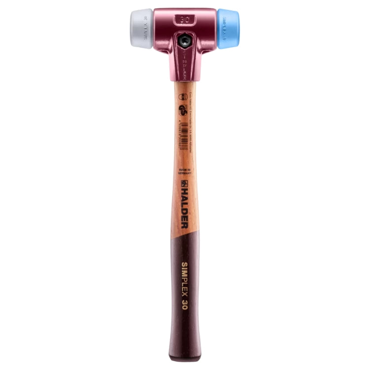 Halder | SIMPLEX Soft-Face Mallet | Cast Steel Housing + Wooden Handle - (Various Inserts + Sizes)