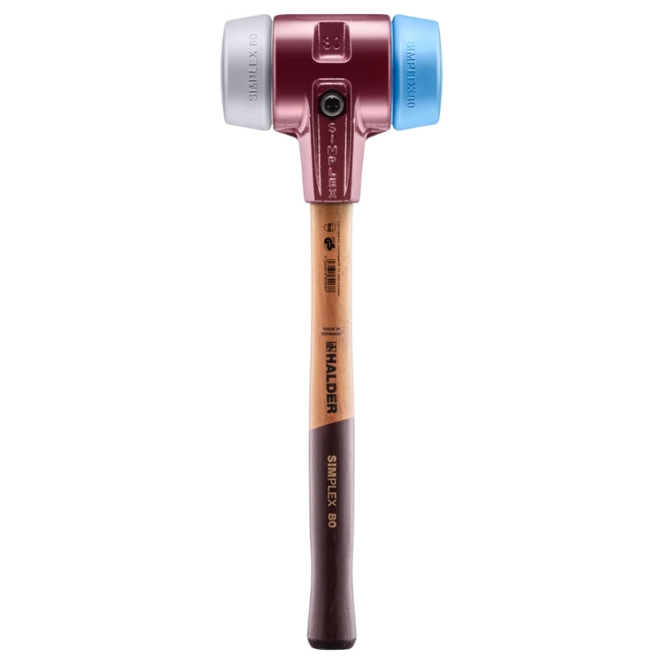 Halder | SIMPLEX Soft-Face Mallet | Cast Steel Housing + Wooden Handle - (Various Inserts + Sizes)