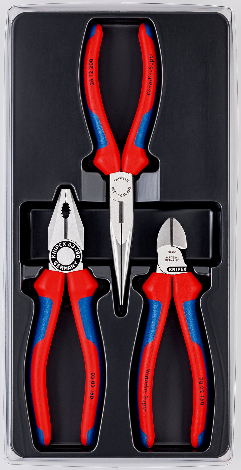 Knipex Cobra 3 Piece Water Pump Pliers Set - Black (00 20 09 V02) for sale  online