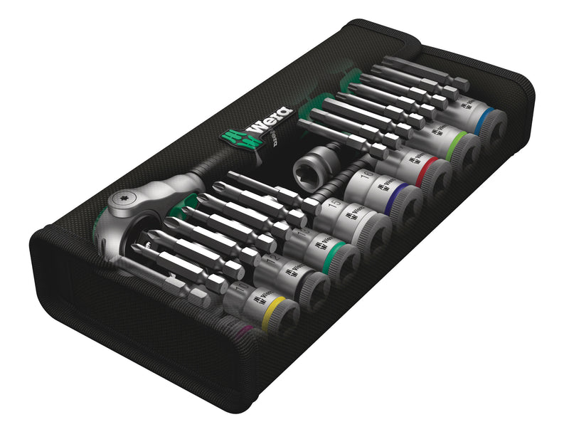 Wera 8100 Zyklop Speed Metric Ratchet Socket Set + Tool Pouch (Various Drives)