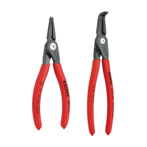 48 Series | Precision Internal Circlip Pliers | Coated Handles | Grey A'mentized - (Various Styles & Sizes)